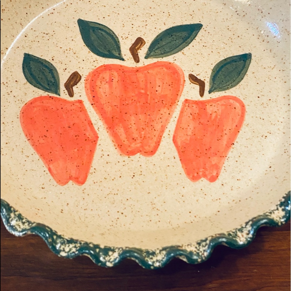 🍁🌟4xHP🌟NWOT VTG 90s Fluted Pie Plate Three Rivers - Picture 3 of 7